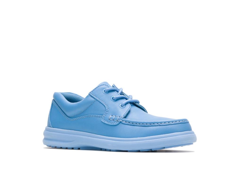 Hush Puppies Gus Surf Blue Leather | Men Walking Shoes