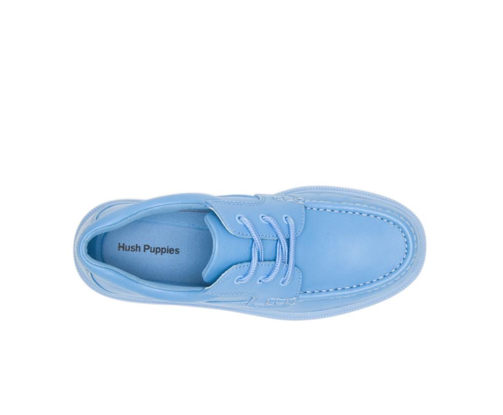Hush Puppies Gus Surf Blue Leather | Men Walking Shoes