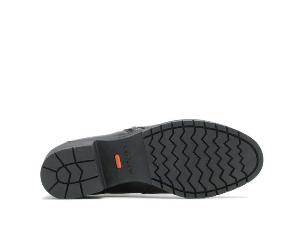 Hush Puppies Hadley Side Zip Boot Black Leather | Women Boots