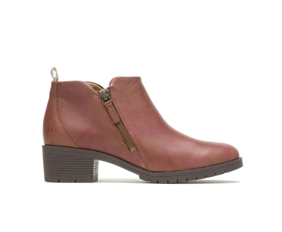 Hush Puppies Hadley Side Zip Boot Cognac Leather | Women Boots