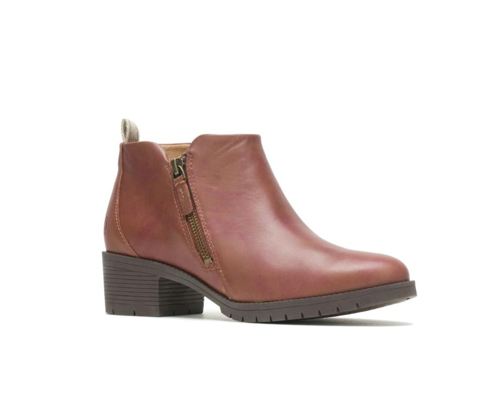 Hush Puppies Hadley Side Zip Boot Cognac Leather | Women Boots