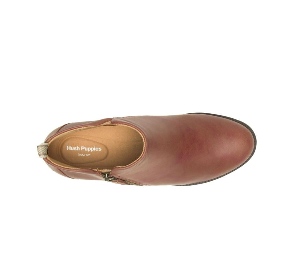 Hush Puppies Hadley Side Zip Boot Cognac Leather | Women Boots