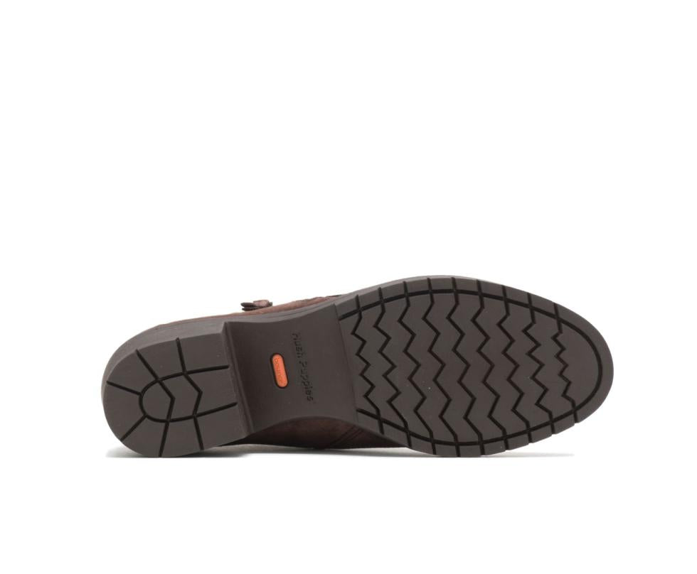 Hush Puppies Hadley Side Zip Boot Dark Brown Suede | Women Boots