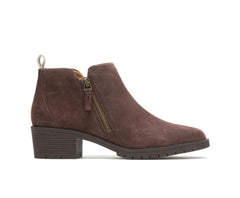 Hush Puppies Hadley Side Zip Boot Dark Brown Suede | Women Boots