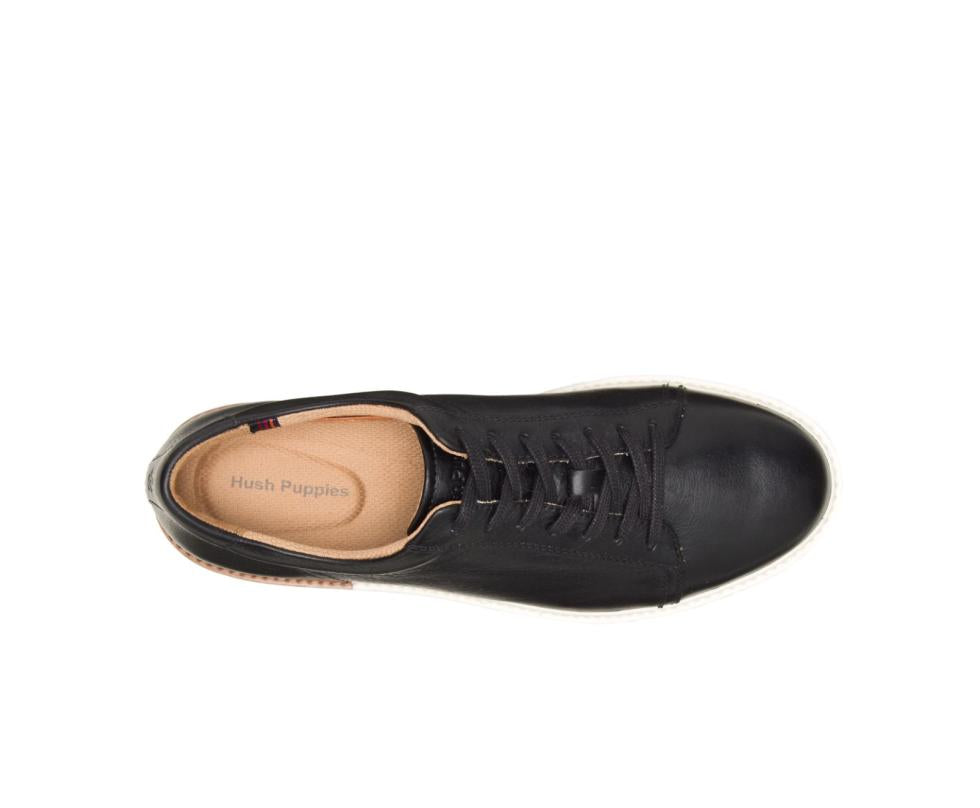 Hush Puppies Heath Sneaker Black Leather | Men Sneakers