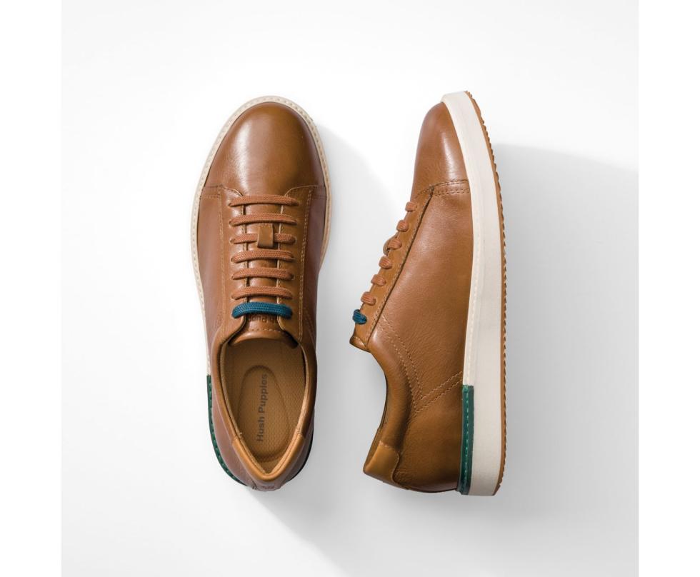 Hush Puppies Heath Sneaker Cognac Leather | Men Sneakers