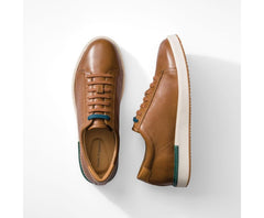 Hush Puppies Heath Sneaker Cognac Leather | Men Sneakers