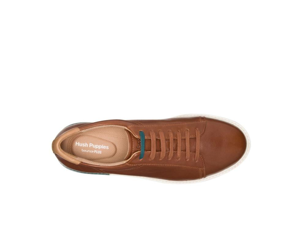 Hush Puppies Heath Sneaker Cognac Leather | Men Sneakers