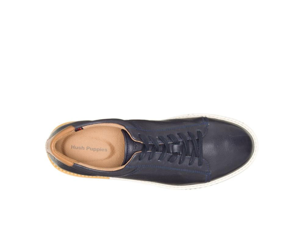 Hush Puppies Heath Sneaker Navy Leather | Men Sneakers