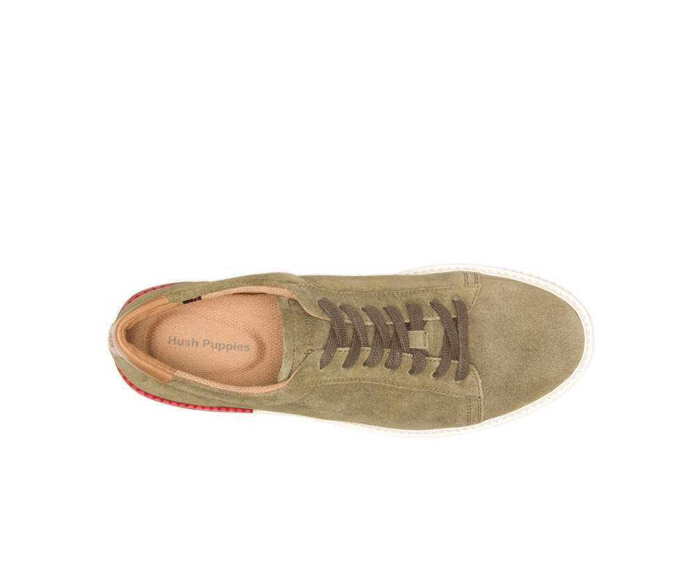 Hush Puppies Heath Sneaker Olive Suede | Men Sneakers