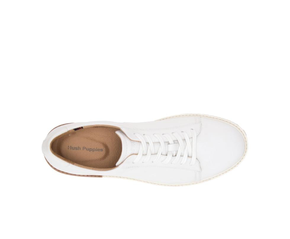 Hush Puppies Heath Sneaker White Leather | Men Sneakers