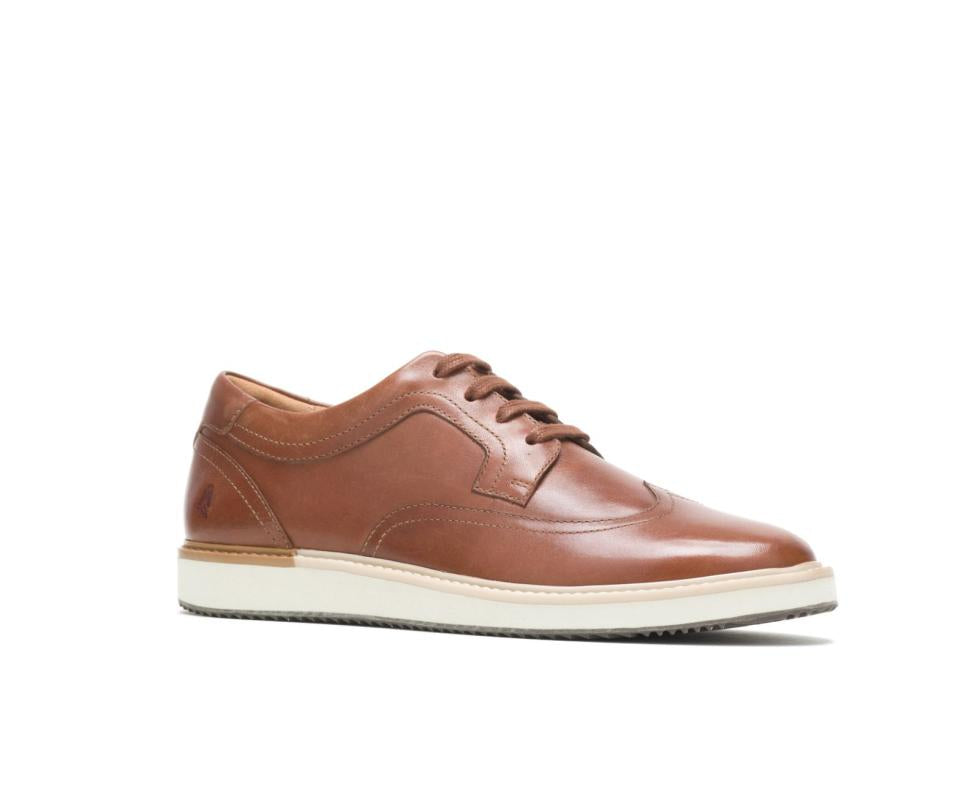 Hush Puppies Heath Wingtip Oxford Cognac Leather | Men Sneakers