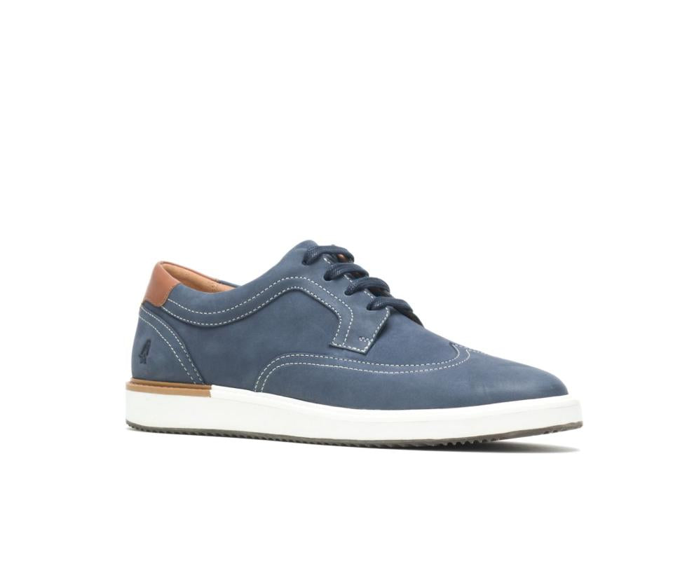 Hush Puppies Heath Wingtip Oxford Navy Nubuck | Men Sneakers