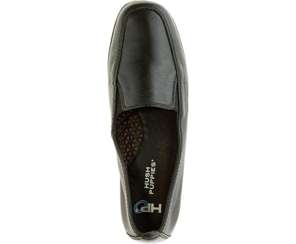 Hush Puppies Heaven Black Leather | Women Walking Shoes
