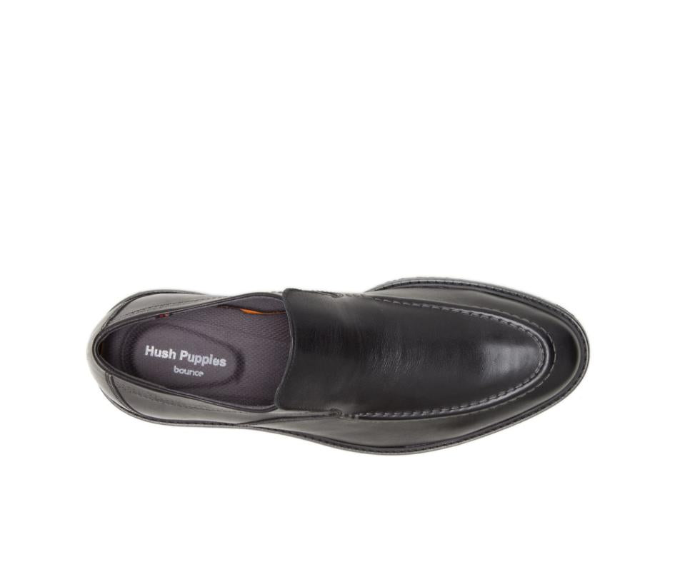 Hush Puppies Jaden Mt Slip-On Black Leather | Men Slip-Ons