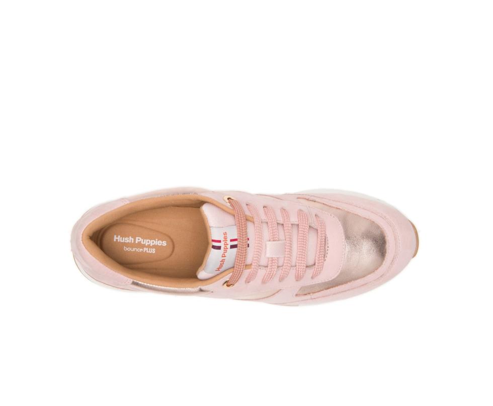 Hush Puppies Jenna Jogger Pale Rose Leather | Women Sneakers