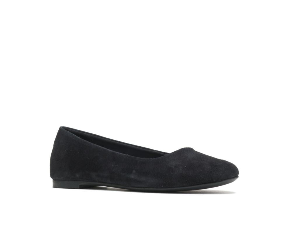 Hush Puppies Kendal Ballet Perfect Fit Black Suede | Women Flats &amp; Slip-Ons