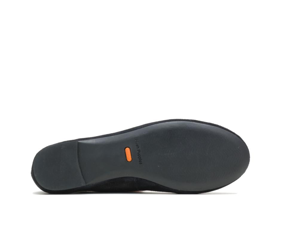 Hush Puppies Kendal Ballet Perfect Fit Black Suede | Women Flats &amp; Slip-Ons