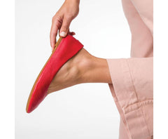 Hush Puppies Kendal Ballet Perfect Fit Fire Red Leather | Women Flats &amp; Slip-Ons