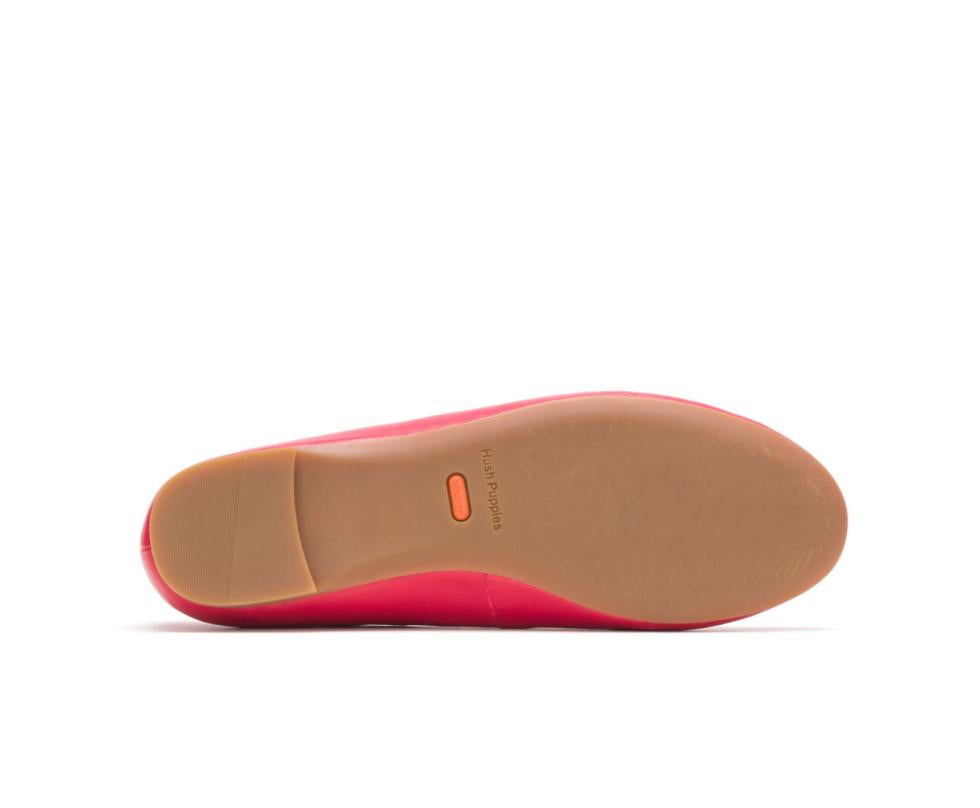Hush Puppies Kendal Ballet Perfect Fit Fire Red Leather | Women Flats &amp; Slip-Ons