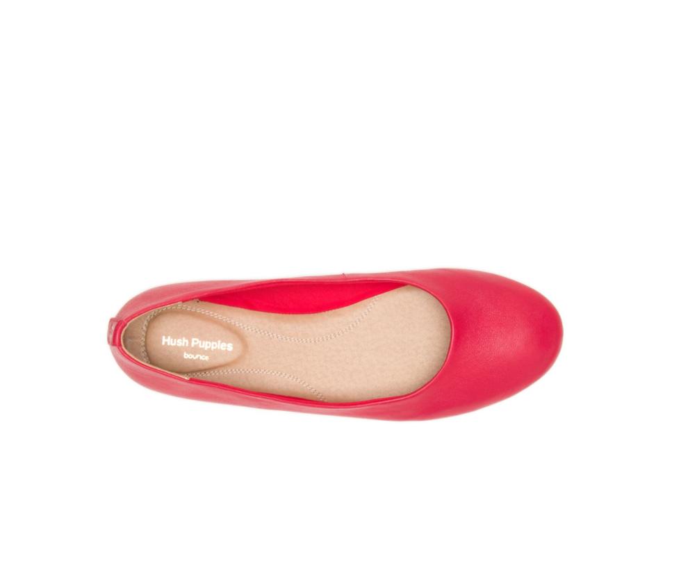 Hush Puppies Kendal Ballet Perfect Fit Fire Red Leather | Women Flats &amp; Slip-Ons