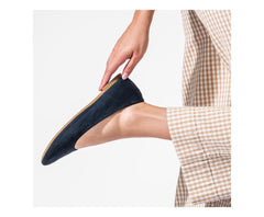 Hush Puppies Kendal Ballet Perfect Fit Navy Suede | Women Flats &amp; Slip-Ons