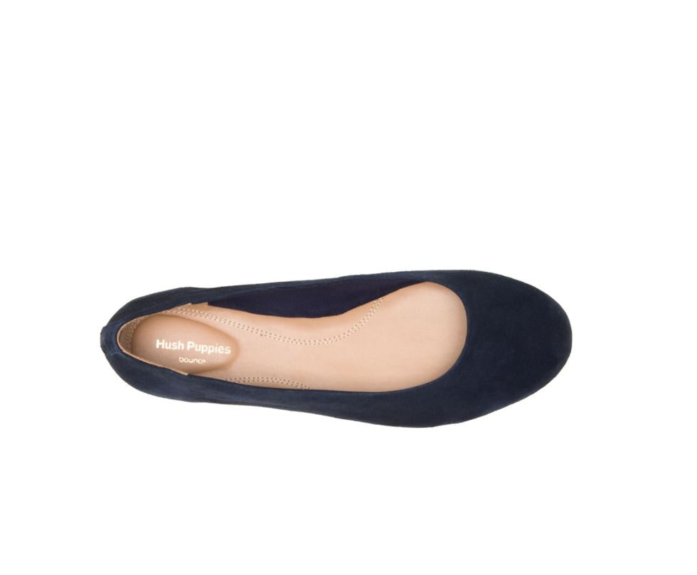 Hush Puppies Kendal Ballet Perfect Fit Navy Suede | Women Flats &amp; Slip-Ons