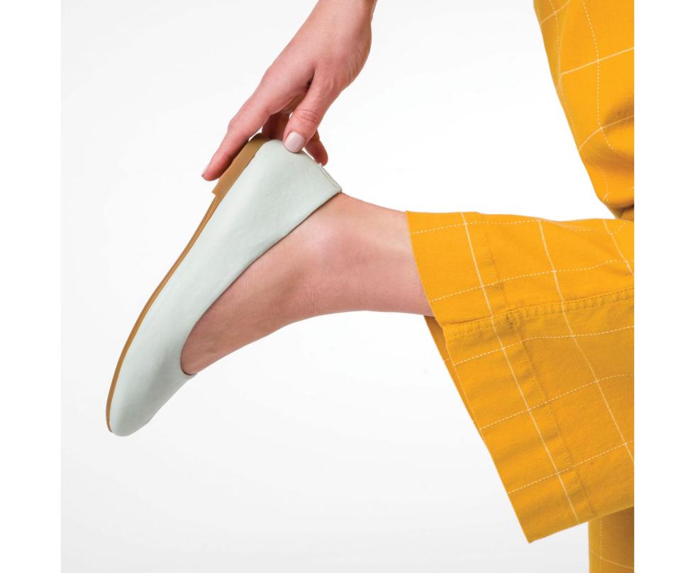 Hush Puppies Kendal Ballet Perfect Fit Pale Blue Leather | Women Flats &amp; Slip-Ons