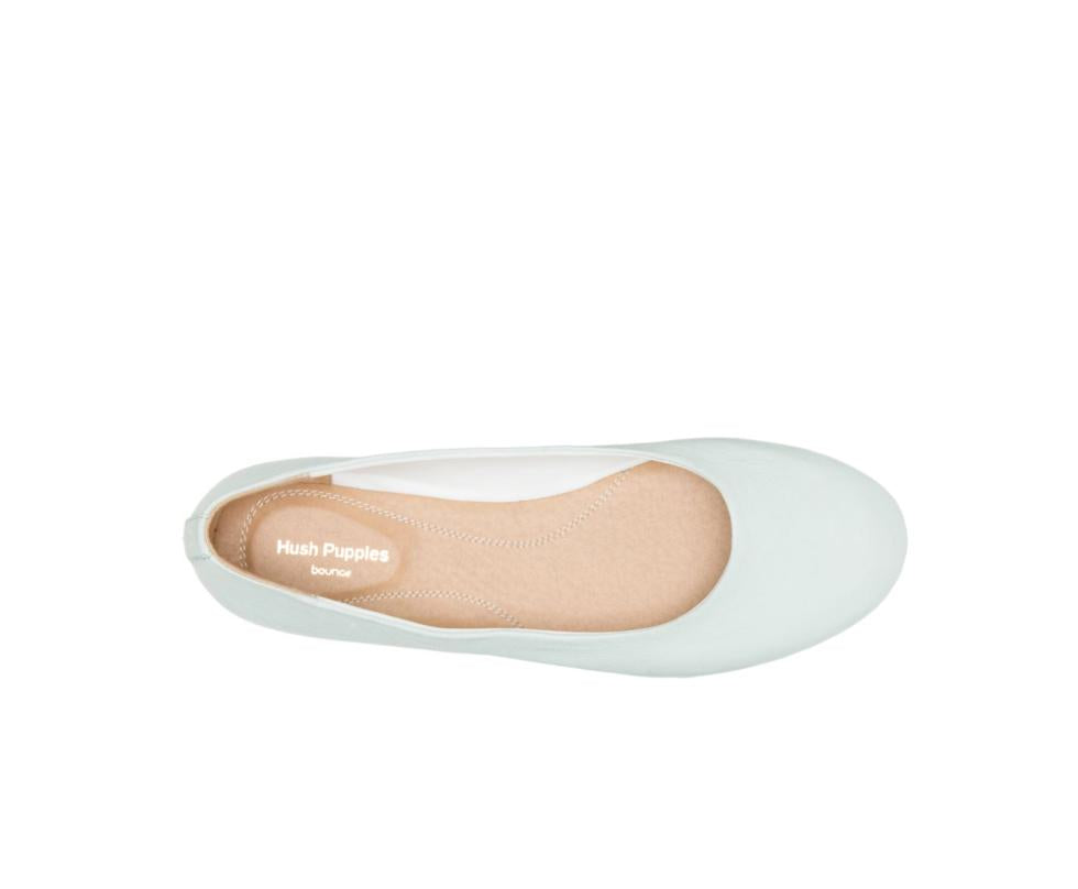Hush Puppies Kendal Ballet Perfect Fit Pale Blue Leather | Women Flats &amp; Slip-Ons