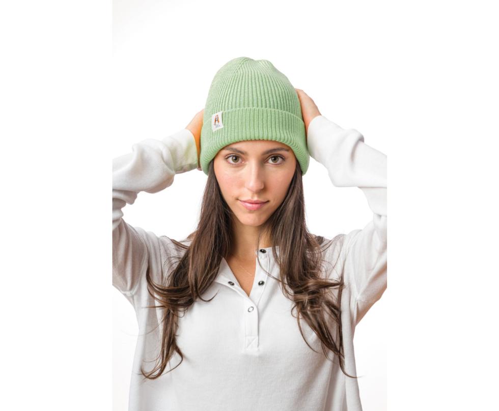 Hush Puppies Knit Beanie Light Sage Green | Men/Women Hats