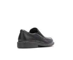 Hush Puppies Leverage Black Leather | Men Slip-Ons