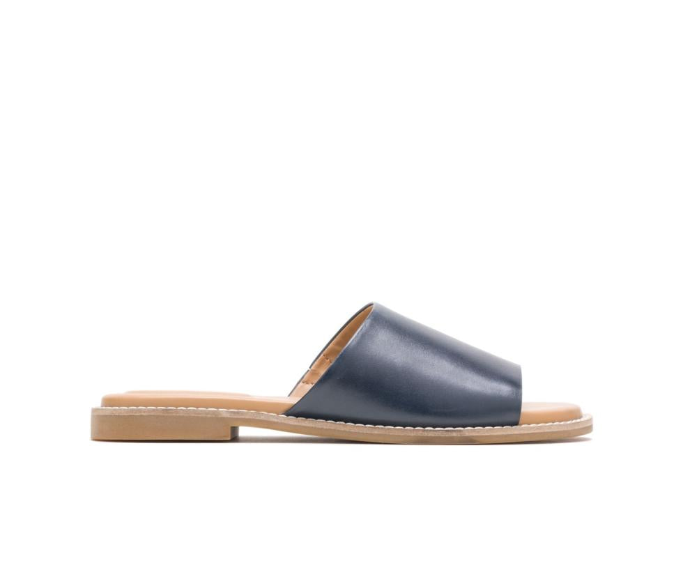 Hush Puppies Lexi Slide Navy Leather | Women Sandals