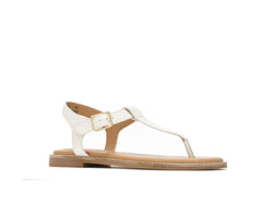 Hush Puppies Lexi Toepost Ivory Leather | Women Sandals