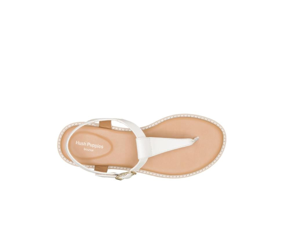 Hush Puppies Lexi Toepost Ivory Leather | Women Sandals