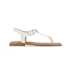 Hush Puppies Lexi Toepost Ivory Leather | Women Sandals