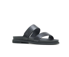 Hush Puppies Lilly 2 Band Slide Black Leather | Women Sandals