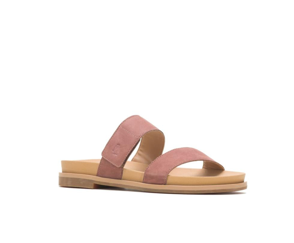 Hush Puppies Lilly 2 Band Slide Cognac Nubuck | Women Sandals