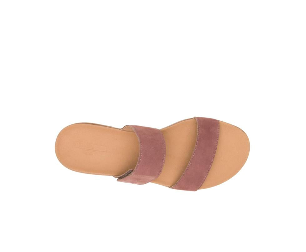 Hush Puppies Lilly 2 Band Slide Cognac Nubuck | Women Sandals