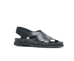 Hush Puppies Lilly Criss Cross Sandal Black Leather | Women Sandals