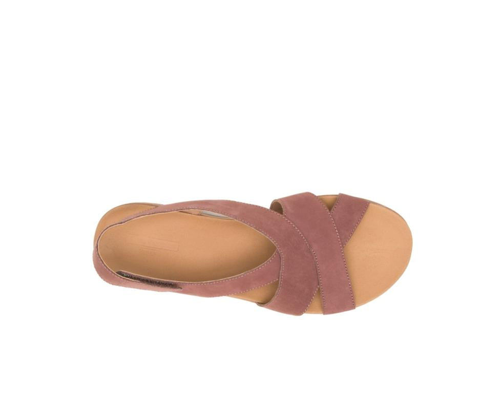 Hush Puppies Lilly Criss Cross Sandal Cognac Nubuck | Women Sandals