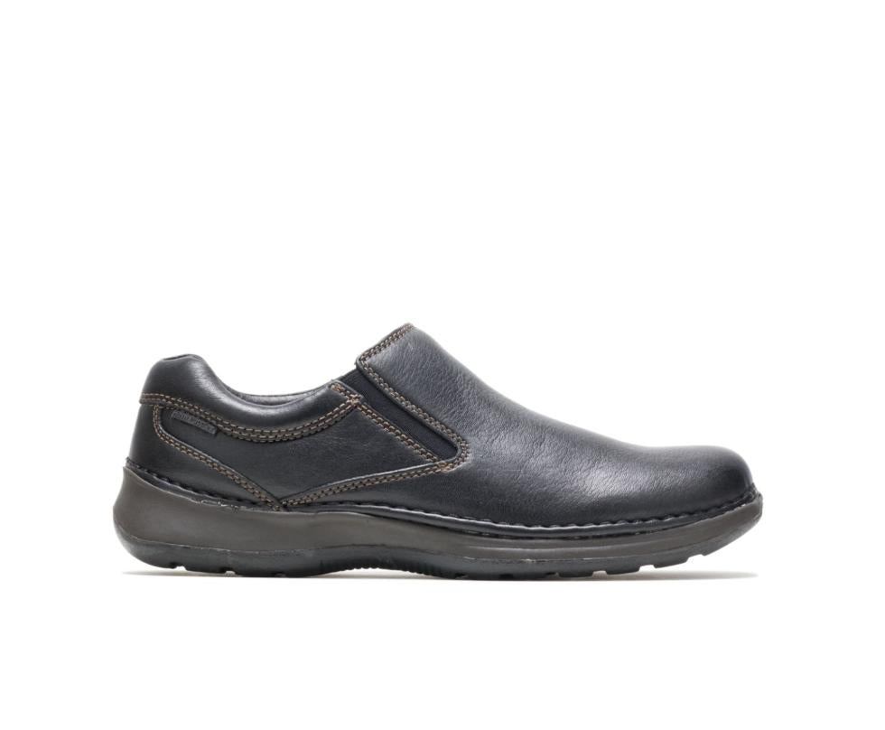 Hush Puppies Lunar Ii Black Leather | Men Slip-Ons