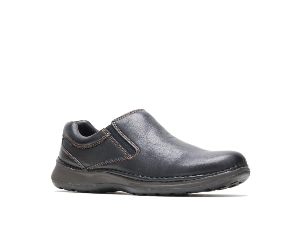 Hush Puppies Lunar Ii Black Leather | Men Slip-Ons