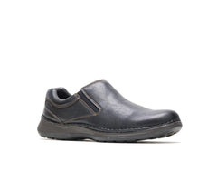 Hush Puppies Lunar Ii Black Leather | Men Slip-Ons