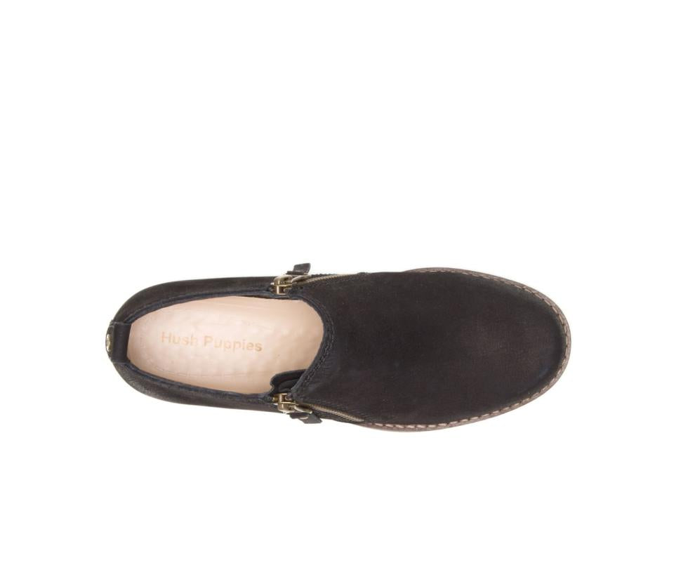 Hush Puppies Mazin Cayto Black Nubuck | Women Boots