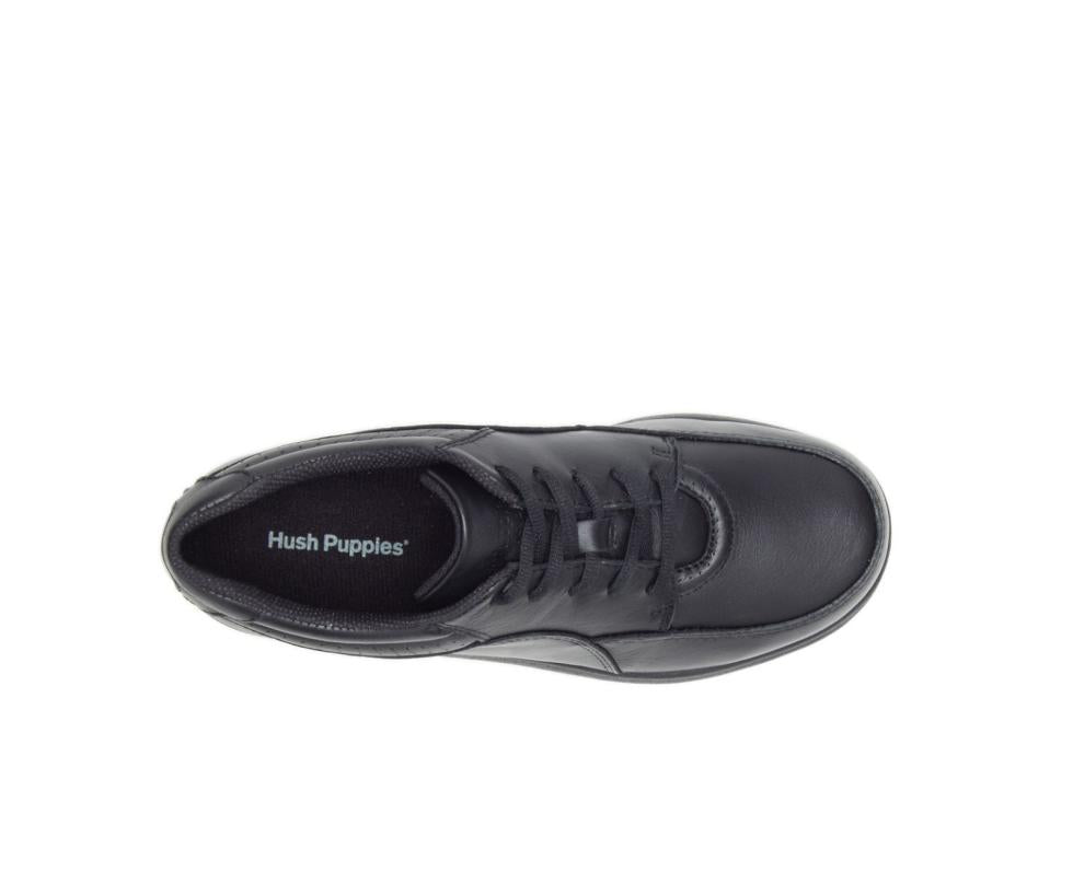Hush Puppies Power Walker Black Leather | Women Walking Shoes