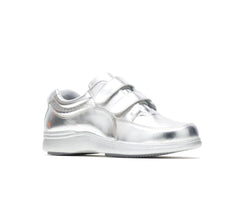 Hush Puppies Power Walker Ii Silver Metallic Leather | Women Walking Shoes