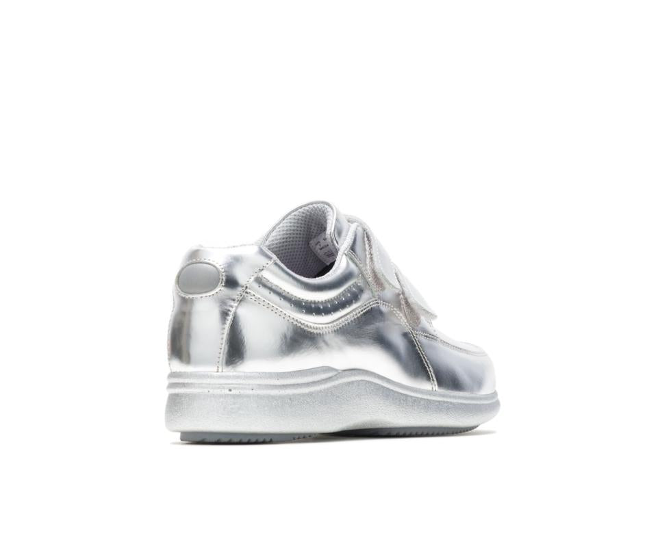 Hush Puppies Power Walker Ii Silver Metallic Leather | Women Walking Shoes