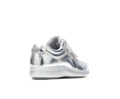 Hush Puppies Power Walker Ii Silver Metallic Leather | Women Walking Shoes
