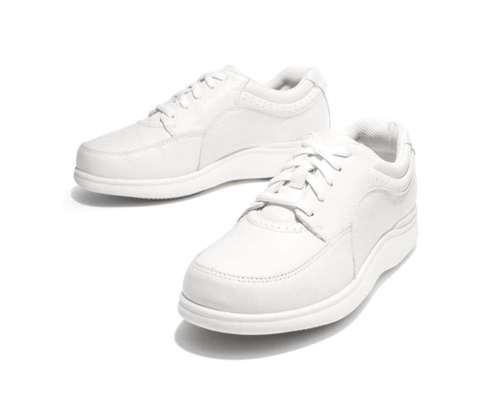 Hush Puppies Power Walker White Leather | Women Walking Shoes