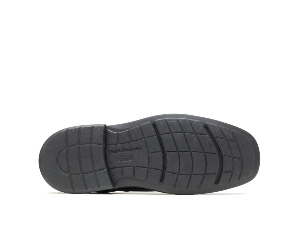 Hush Puppies Prinze Hopper Black Leather | Men Walking Shoes